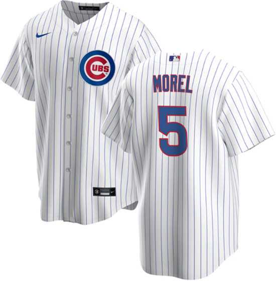 Mens Chicago Cubs #5 Christopher Morel Chicago White Cool Base Stitched Baseball Jersey Dzhi